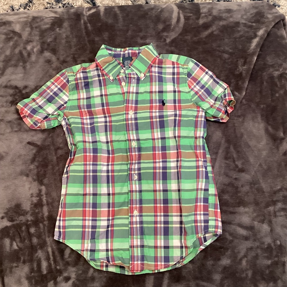 Ralph Lauren Kids Plaid Shirt - Green, Red, Blue